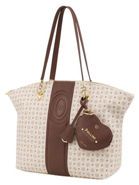 HERITAGE Schultertasche mit Schl&uuml;sselring braunes Elfenbein - Damentaschen