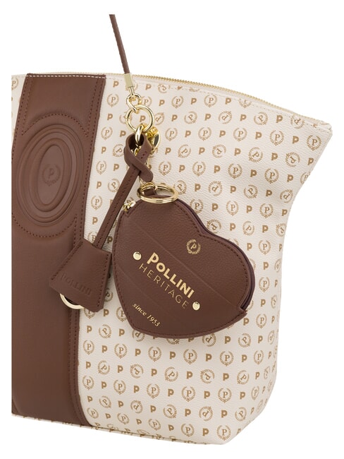 HERITAGE Schultertasche mit Schl&uuml;sselring braunes Elfenbein - Damentaschen