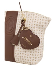 POLLINI HERITAGE Schultertasche mit Schl&uuml;sselring braunes Elfenbein - Damentaschen - 6