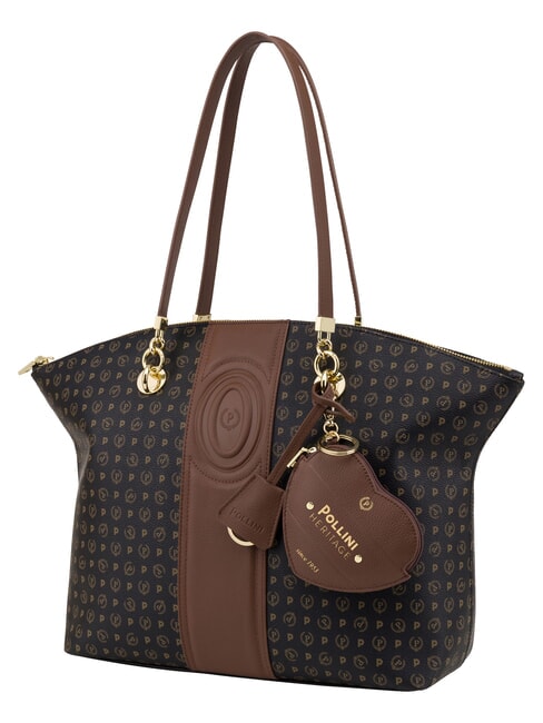 HERITAGE Schultertasche mit Schl&uuml;sselring schwarzbraun - Damentaschen
