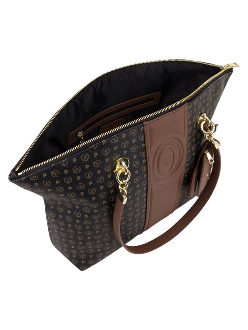 HERITAGE Schultertasche mit Schl&uuml;sselring schwarzbraun - Damentaschen