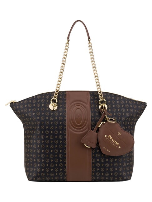 HERITAGE Schultertasche mit Schl&uuml;sselring schwarzbraun - Damentaschen