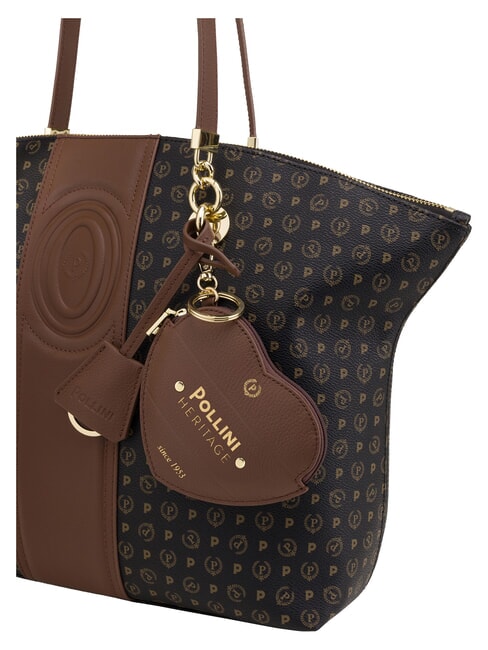 HERITAGE Schultertasche mit Schl&uuml;sselring schwarzbraun - Damentaschen