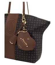 POLLINI HERITAGE Schultertasche mit Schl&uuml;sselring schwarzbraun - Damentaschen - 6
