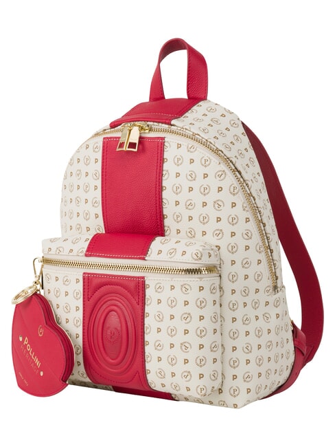 HERITAGE Rucksack mit Vordertasche und Schl&uuml;sselring rotes Elfenbein - Damentaschen