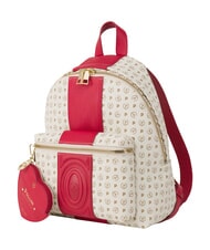 POLLINI HERITAGE Rucksack mit Vordertasche und Schl&uuml;sselring rotes Elfenbein - Damentaschen - 2