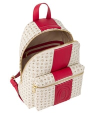 POLLINI HERITAGE Rucksack mit Vordertasche und Schl&uuml;sselring rotes Elfenbein - Damentaschen - 4