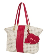 POLLINI HERITAGE Schultertasche mit Schl&uuml;sselring rotes Elfenbein - Damentaschen - 2