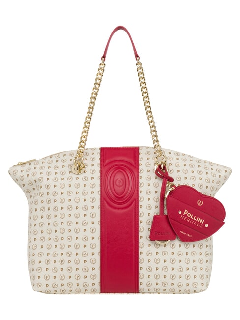 HERITAGE Schultertasche mit Schl&uuml;sselring rotes Elfenbein - Damentaschen