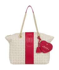 POLLINI HERITAGE Schultertasche mit Schl&uuml;sselring rotes Elfenbein - Damentaschen - 5