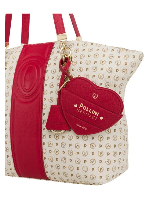 HERITAGE Schultertasche mit Schl&uuml;sselring rotes Elfenbein - Damentaschen
