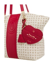 POLLINI HERITAGE Schultertasche mit Schl&uuml;sselring rotes Elfenbein - Damentaschen - 6