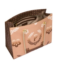 POLLINI HERITAGE Einkaufstasche mit Allover-Print braun / creme - Damentaschen - 3