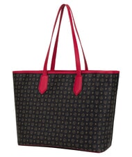 POLLINI HERITAGE Umh&auml;ngetasche zum Einkaufen, mit Kulturbeutel schwarz rot - Damentaschen - 3