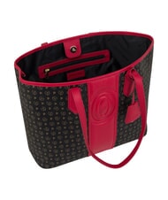 POLLINI HERITAGE Umh&auml;ngetasche zum Einkaufen, mit Kulturbeutel schwarz rot - Damentaschen - 4