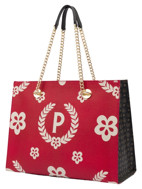 HERITAGE Einkaufstasche mit Allover-Print schwarzer Lack - Damentaschen