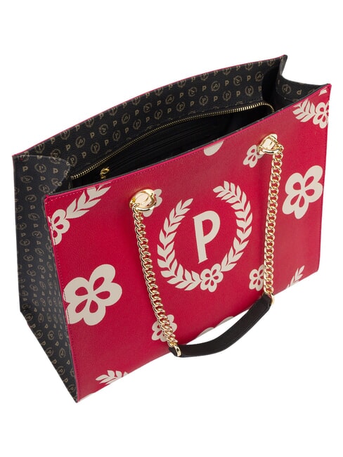HERITAGE Einkaufstasche mit Allover-Print schwarzer Lack - Damentaschen