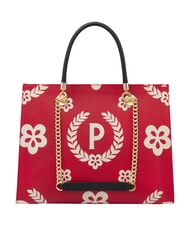 POLLINI HERITAGE Einkaufstasche mit Allover-Print schwarzer Lack - Damentaschen - 4