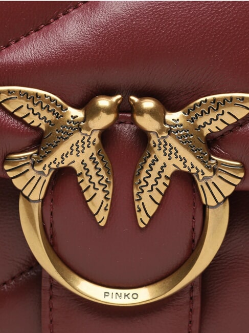 CLASSIC LOVE PUFF Tasche aus Nappaleder intensives Johannisbeer-Antikgold - Damentaschen