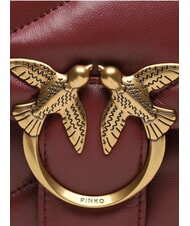 PINKO CLASSIC LOVE PUFF Tasche aus Nappaleder intensives Johannisbeer-Antikgold - Damentaschen - 3
