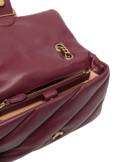 CLASSIC LOVE PUFF Tasche aus Nappaleder intensives Johannisbeer-Antikgold - Damentaschen
