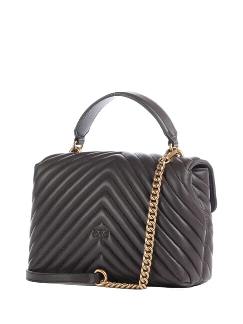 LOVE LADY PUFF Mini-Handtasche mit Schultergurt Marascabraun-Antikgold - Damentaschen