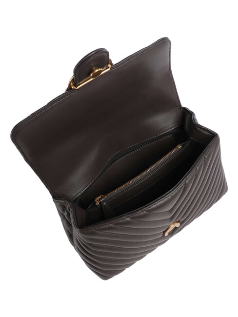 LOVE LADY PUFF Mini-Handtasche mit Schultergurt Marascabraun-Antikgold - Damentaschen
