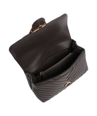 PINKO LOVE LADY PUFF Mini-Handtasche mit Schultergurt Marascabraun-Antikgold - Damentaschen - 4
