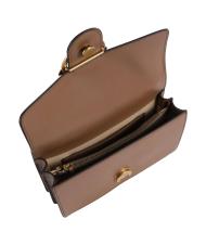 PINKO LOVE ONE CLASSIC Mini-Umh&auml;ngetasche aus Leder Cognacbraun-Antikgold - Damentaschen - 4