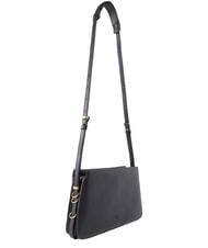 PINKO TRIPLET MINI Schultertasche aus Leder schwarz-antikgold - Damentaschen - 2