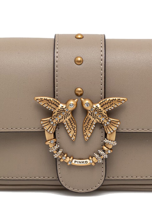 LOVE POCKET Mini-Schultertasche Seide wei&szlig;-antikgold - Damentaschen