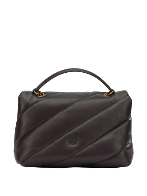 CLASSIC LOVE PUFF Tasche aus Nappaleder Marascabraun-Antikgold - Damentaschen