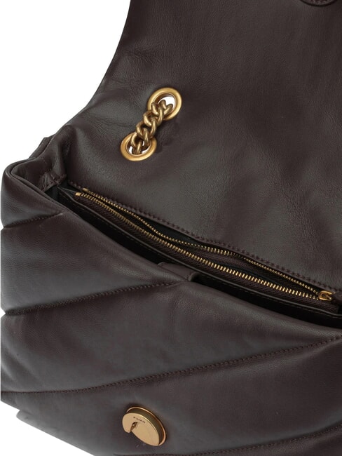 CLASSIC LOVE PUFF Tasche aus Nappaleder Marascabraun-Antikgold - Damentaschen