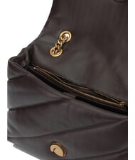 PINKO CLASSIC LOVE PUFF Tasche aus Nappaleder Marascabraun-Antikgold - Damentaschen - 4