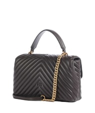 PINKO CLASSIC LADY LOVE BAG Chevron-Tasche Marascabraun-Antikgold - Damentaschen - 3