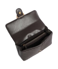 PINKO CLASSIC LADY LOVE BAG Chevron-Tasche Marascabraun-Antikgold - Damentaschen - 4
