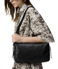 PINKO 24 CLASSIC Umh&auml;ngetasche schwarz-altsilber - Damentaschen - 2
