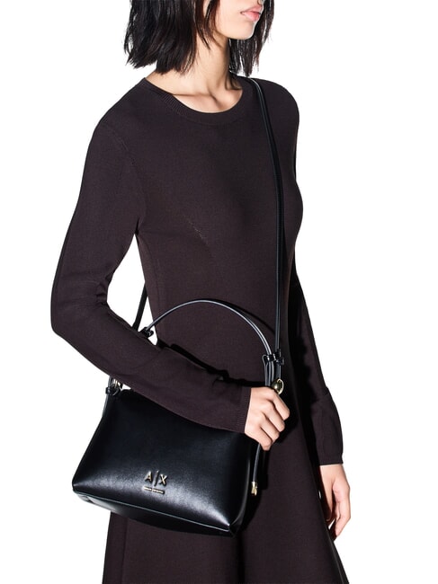 HELENE Schultertasche mit Schultergurt Schwarz - Damentaschen
