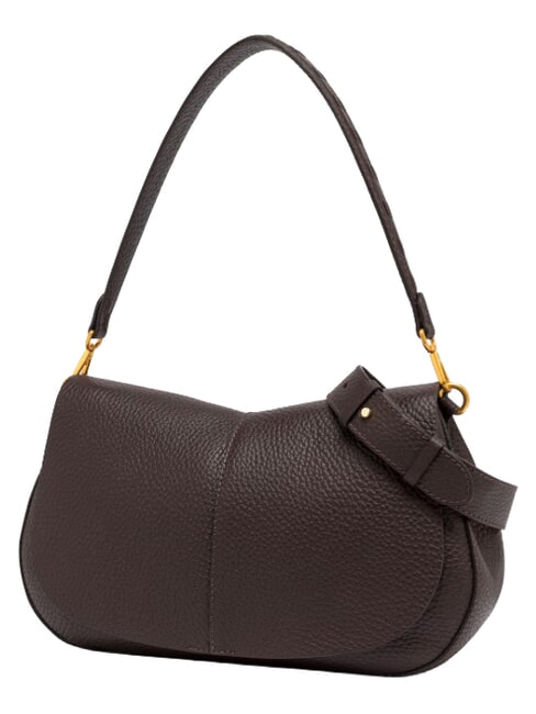 HELENA ROUND Schultertasche aus Leder mit Schulterriemen ausgedr&uuml;ckt - Damentaschen