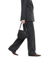 GIANNI CHIARINI HELENA ROUND Schultertasche aus Leder mit Schulterriemen Schwarz - Damentaschen - 2