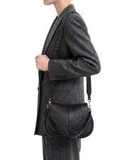 GIANNI CHIARINI HELENA ROUND Schultertasche aus Leder mit Schulterriemen Schwarz - Damentaschen - 6