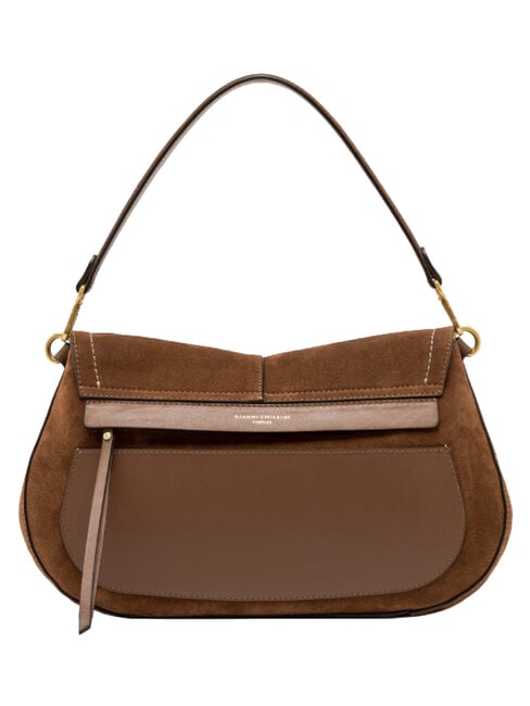 HELENA ROUND Schultertasche aus Leder Cognac - Damentaschen
