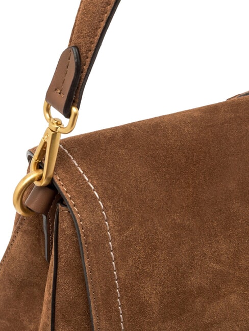 HELENA ROUND Schultertasche aus Leder Cognac - Damentaschen