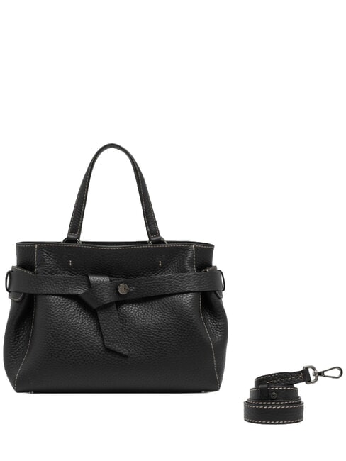 MIRANDA Lederhandtasche mit Schulterriemen Schwarz - Damentaschen