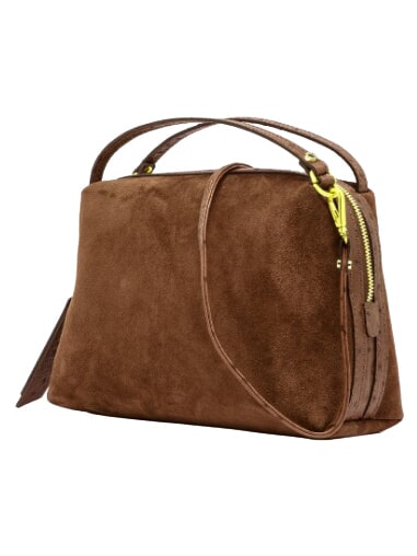 ALIFA Handtasche mit Schulterriemen aus Leder Cognac - Damentaschen