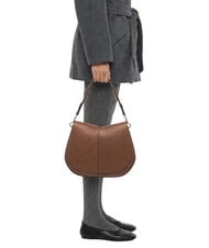 GIANNI CHIARINI HELENA ROUND Schultertasche mit Schulterriemen, aus Leder Waln&uuml;sse - Damentaschen - 2