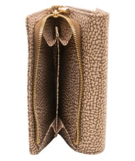 BORBONESE B-CLUB Mittlere Geldb&ouml;rse Beige - Brieftaschen Damen - 4