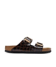 BIRKENSTOCK ARIZONA EMBOSS Ledersandalen Tier schwarz - Damenschuhe - 2