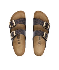 BIRKENSTOCK ARIZONA EMBOSS Ledersandalen Tier schwarz - Damenschuhe - 4