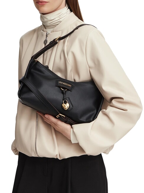 CHARMY Schultertasche mit Schultergurt Schwarz - Damentaschen